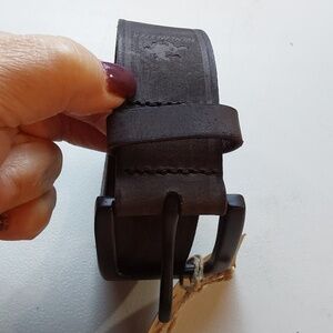 Winchester|Men's Matte Black Premium Full Grain Leather Belt Flat Black Sz.38/40